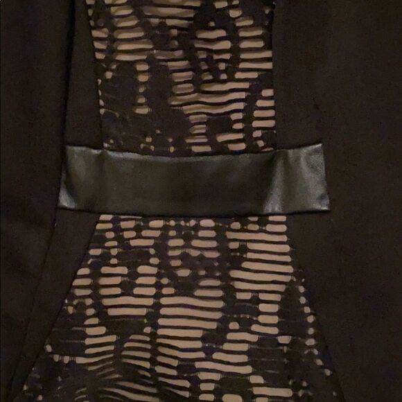 EUC black dress, Sz small, vegan leather, Leather” & Lace. - Picture 6 of 16